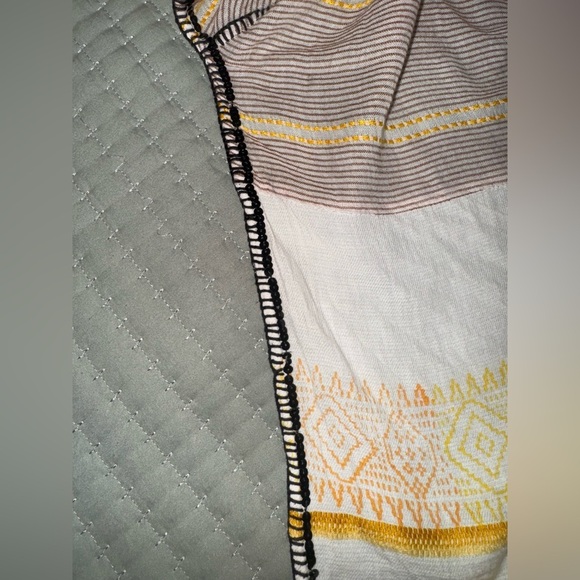 Mes Demoiselles Textured Striped Cardigan w sequin/fringe edge. OS VGUC - Picture 12 of 12